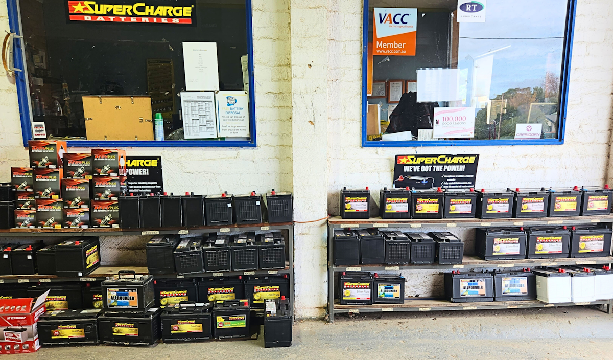 Our range of batteries available in store at Foster Service Centre